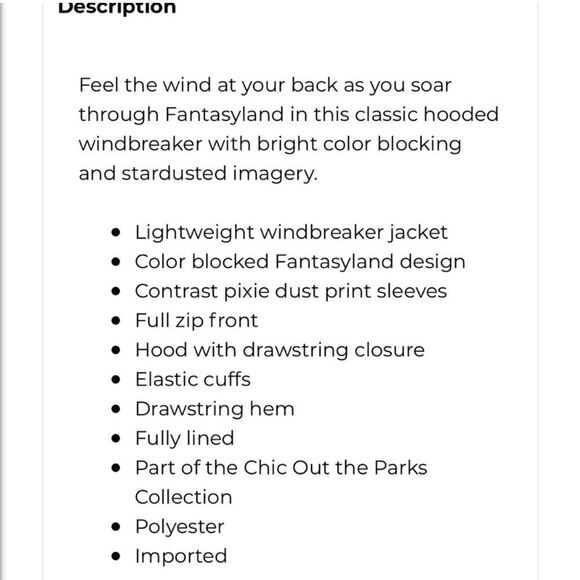 Disney Fantasyland Hooded Windbreaker Jacket - Picture 3 of 8